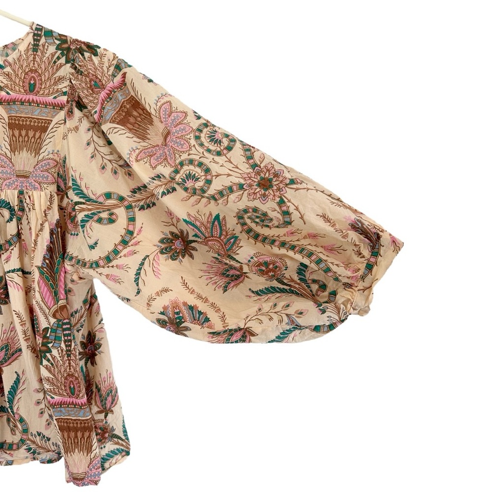 MILLE charlie top in Versailles print | block print | boho - Picture 6 of 7